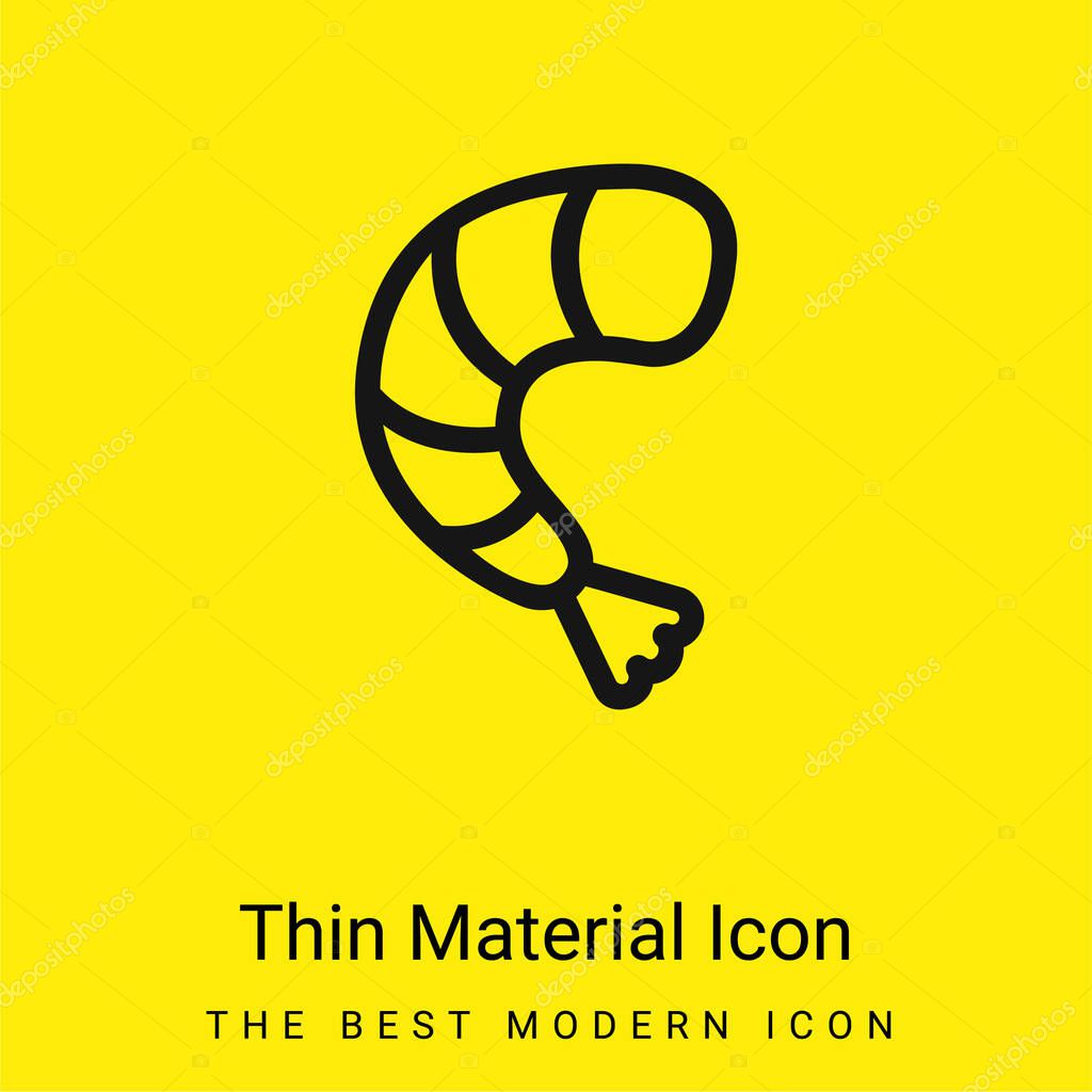Big Shrimp minimal bright yellow material icon