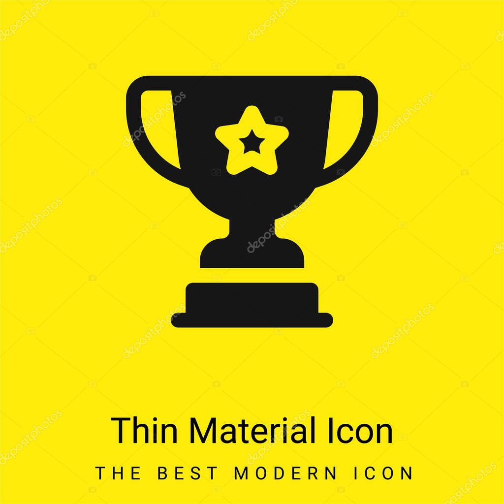 Award minimal bright yellow material icon
