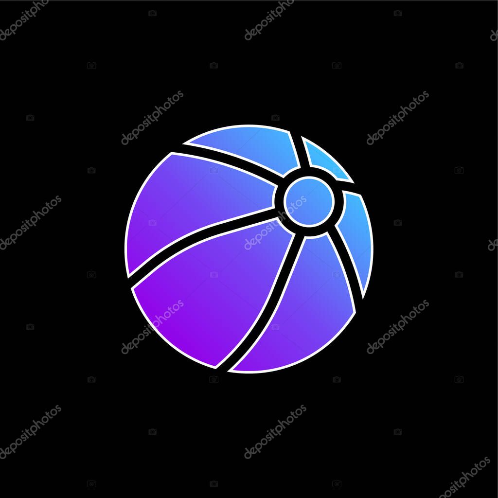 Ball blue gradient vector icon
