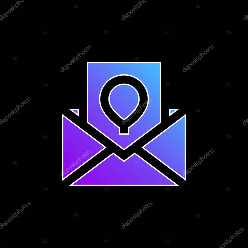 Birthday Card blue gradient vector icon