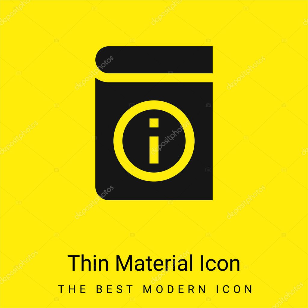 Book minimal bright yellow material icon