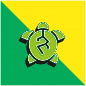 Állatkínzás Zöld és sárga modern 3D vektor ikon logó