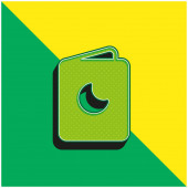 Baby Book Zelená a žlutá moderní 3D vektorové logo
