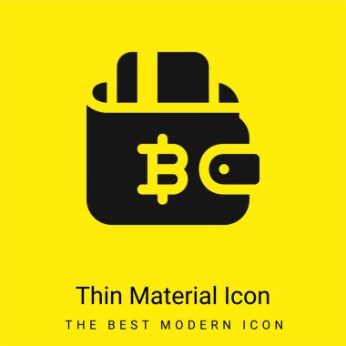 Bitcoin en az parlak sarı madde simgesi