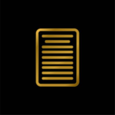 Temel Metin Biçimi Altın kaplama metalik simge veya logo vektörü