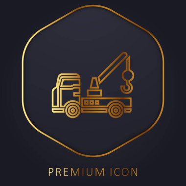 Altın çizgi prim logosu veya simgesi bozulur