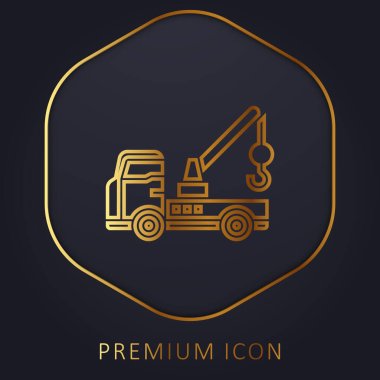Breakdown golden line premium logo or icon clipart
