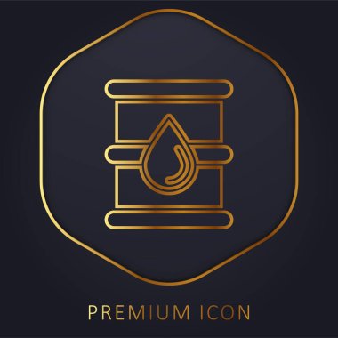 Barrel golden line premium logo or icon clipart