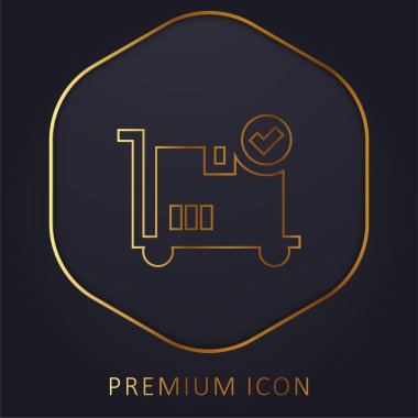 Altın çizgi prim logosu veya simgesi