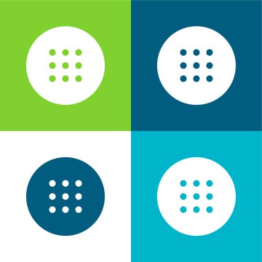 Uygulama Düz 4 renk en küçük simge kümesi