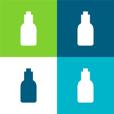 Şişe Düz 4 renk en küçük simge kümesi