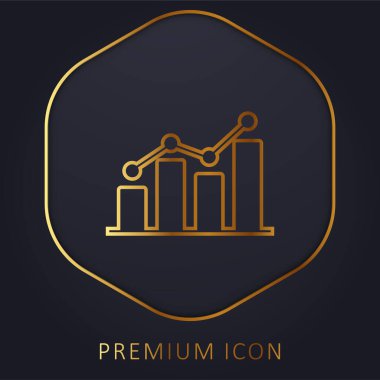 Analitik altın çizgi prim logosu veya simgesi
