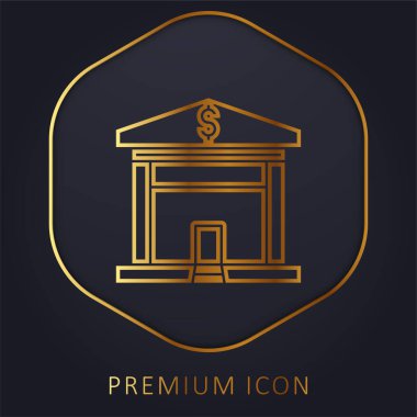 Banka altın hat premium logosu veya simgesi