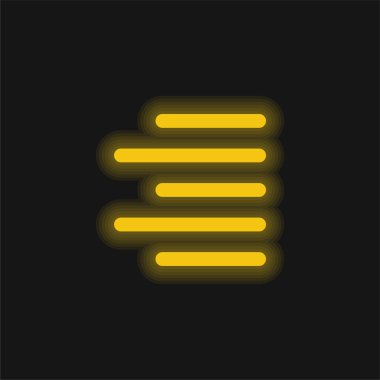 Parlak sarı neon simgesini hizala