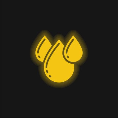 Kan bağışı sarı parlak neon simgesi