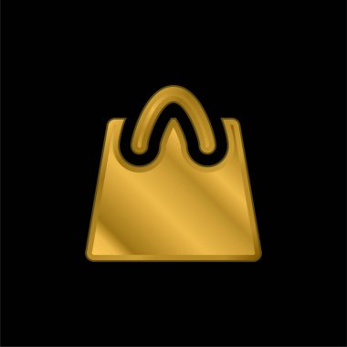 Altın kaplama metalik simge veya logo vektörü