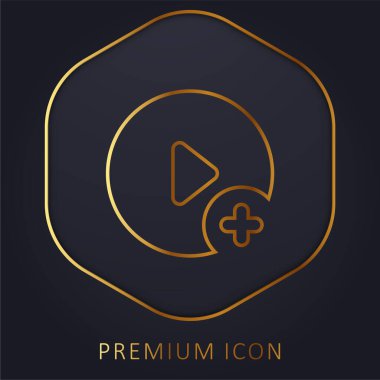 Altın çizgi premium logo veya simge ekle