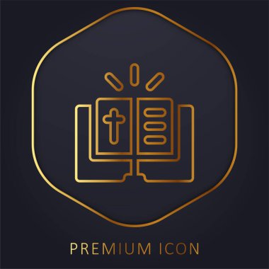 İncil altın çizgisi logosu veya simgesi