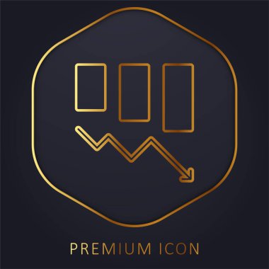 Çubuk Altın Çizgi prim logosu veya simgesi