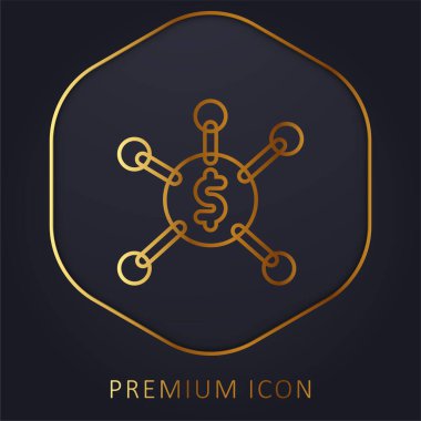 Bankacılık altın çizgisi prim logosu veya simgesi