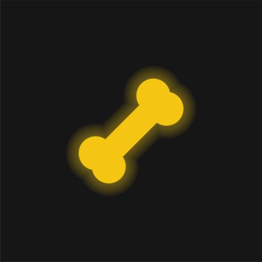 Kemik sarısı parlak neon simgesi