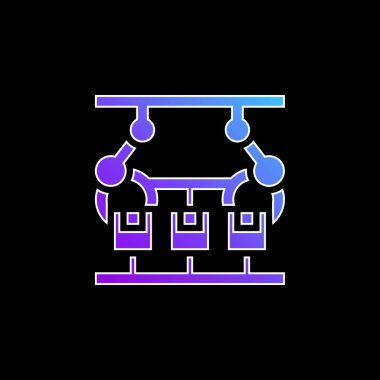 Mavi gradyan vektör simgesi monte ediliyor