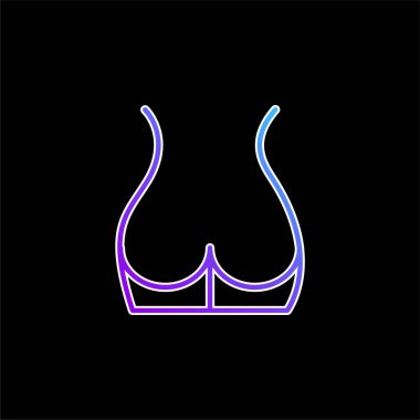 Back Part Of The Body Showing Butt Area blue gradient vector icon