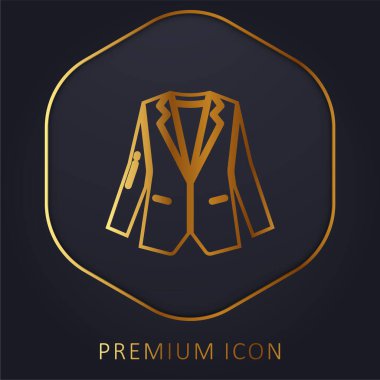 Blazer altın çizgisi prim logosu veya simgesi