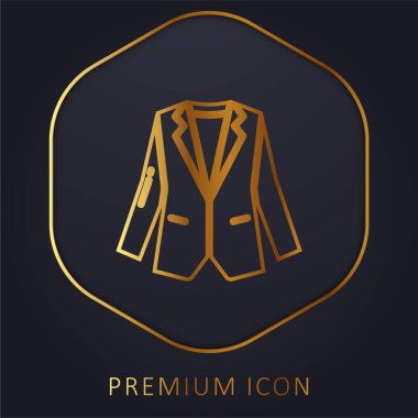 Blazer golden line premium logo or icon clipart