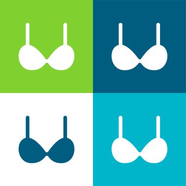 Sütyen Düz 4 renk minimal simge kümesi