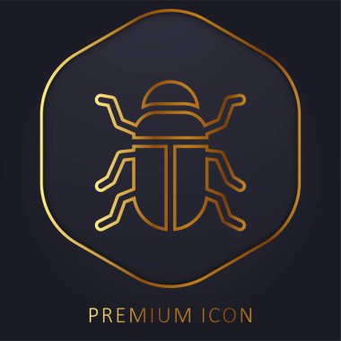 Beetle golden line premium logo or icon clipart