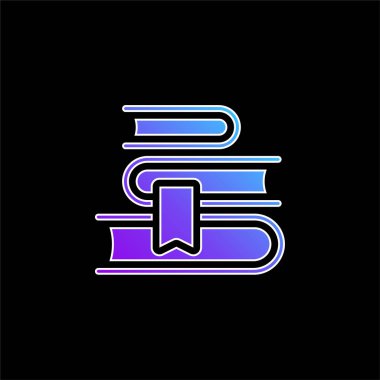 Kitap mavi gradyan vektör simgesi