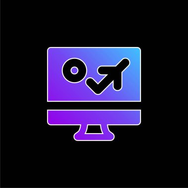 Mavi gradyan vektör simgesi rezervasyon ediliyor