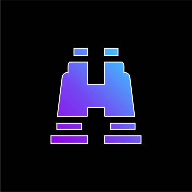 Dürbünler mavi eğimli vektör simgesi