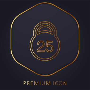 25 Kilos Weight golden line premium logo or icon clipart