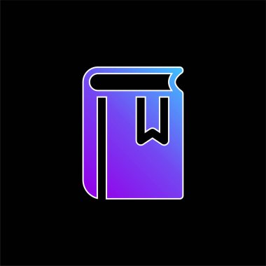 Kitap mavi gradyan vektör simgesi