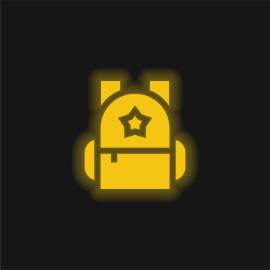 Sırt çantası sarı parlak neon simgesi