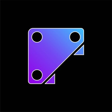 Parlak mavi eğimli vektör simgesi