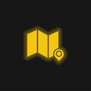 Adres: Parlayan sarı neon simgesi