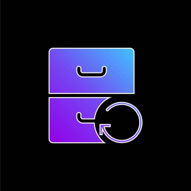 Mavi gradyan vektör simgesini arşivle