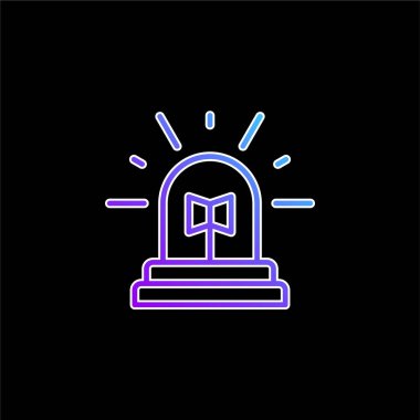 Alarm mavi gradyan vektör simgesi