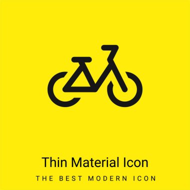 Bicycle minimal bright yellow material icon clipart