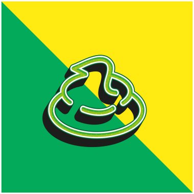 Bebek Kremi Ana Hattı Yeşil ve Sarı 3D vektör simgesi