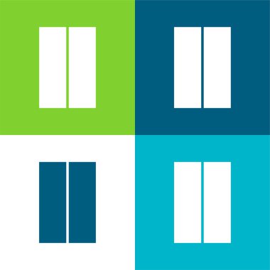 Çubuklar Düz 4 renk en küçük simge kümesi