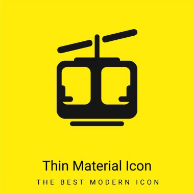 Aerial Lift minimal bright yellow material icon clipart