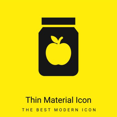 Apple Jam minimal bright yellow material icon clipart