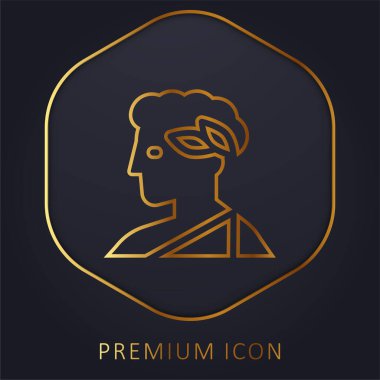 Apollo golden line premium logo or icon clipart