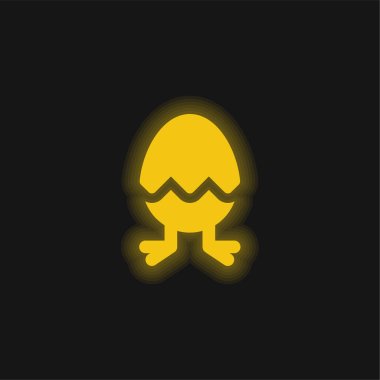 Birth yellow glowing neon icon clipart