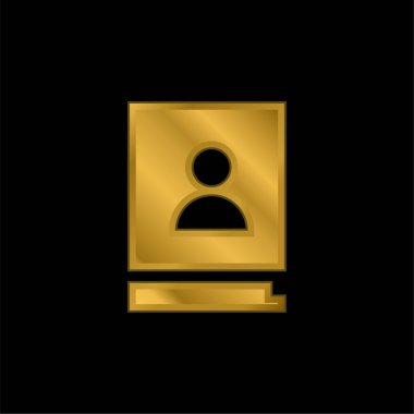 Gündem altın kaplama metalik simge veya logo vektörü