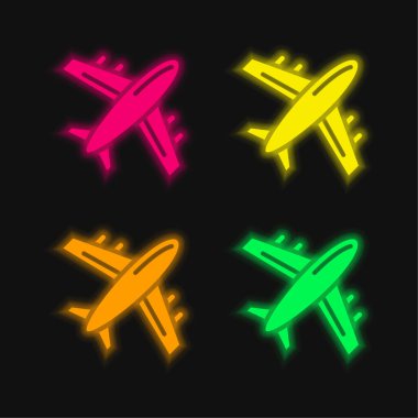 Parlayan neon vektör simgesi